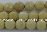 CRI212 15.5 inches 8mm faceted round riverstone beads wholesale