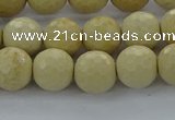 CRI213 15.5 inches 10mm faceted round riverstone beads wholesale