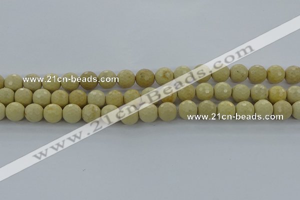 CRI213 15.5 inches 10mm faceted round riverstone beads wholesale