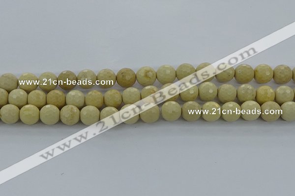 CRI214 15.5 inches 12mm faceted round riverstone beads wholesale