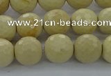 CRI215 15.5 inches 14mm faceted round riverstone beads wholesale