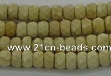 CRI220 15.5 inches 4*6mm faceted rondelle riverstone beads