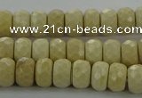 CRI221 15.5 inches 5*8mm faceted rondelle riverstone beads