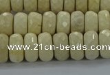 CRI223 15.5 inches 8*12mm faceted rondelle riverstone beads