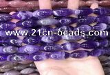 CRI302 15.5 inches 10*25mm rice dogtooth amethyst beads wholesale