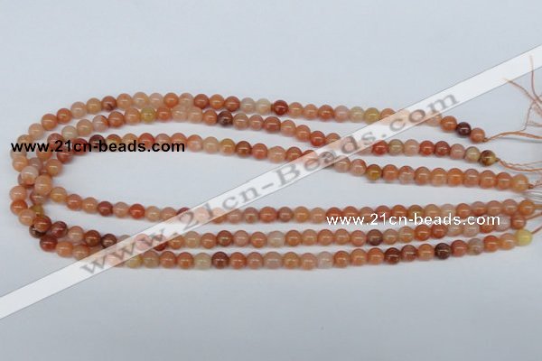 CRJ200 15.5 inches 6mm round natural red jade gemstone beads