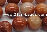 CRJ503 15.5 inches 10mm round red jade gemstone beads