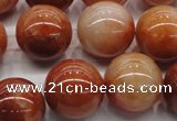 CRJ504 15.5 inches 12mm round red jade gemstone beads