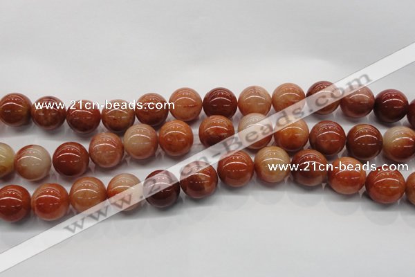 CRJ504 15.5 inches 12mm round red jade gemstone beads