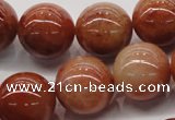 CRJ505 15.5 inches 14mm round red jade gemstone beads