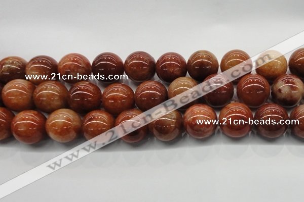 CRJ507 15.5 inches 18mm round red jade gemstone beads