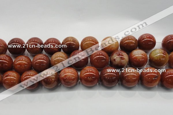 CRJ508 15.5 inches 20mm round red jade gemstone beads