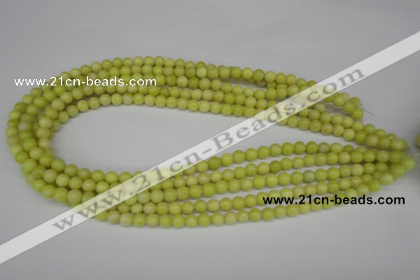 CRO02 15.5 inches 6mm round lemon jade gemstone beads wholesale