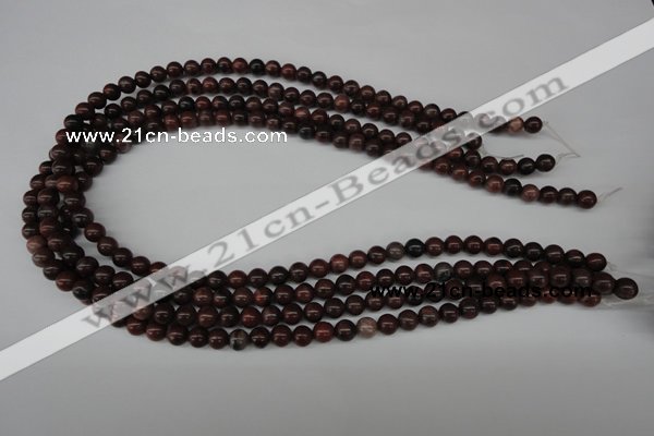 CRO05 15.5 inches 6mm round red picture jasper beads wholesale