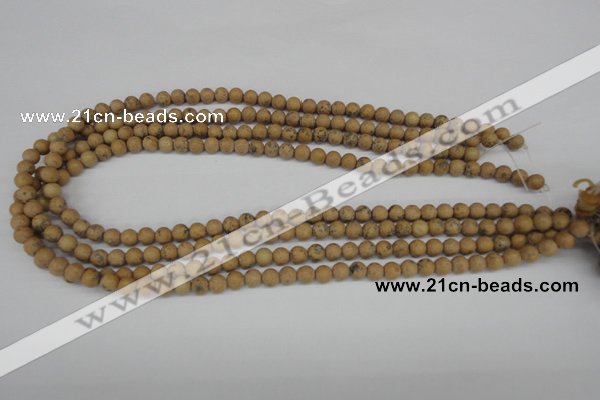 CRO08 15.5 inches 6mm round Chinese picture jasper beads wholesale