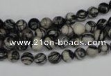 CRO10 15.5 inches 6mm round black water jasper beads wholesale