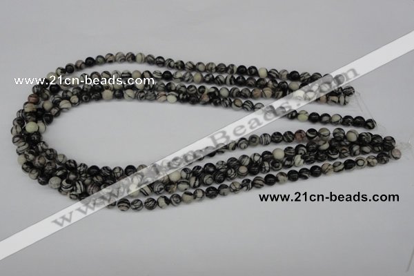 CRO10 15.5 inches 6mm round black water jasper beads wholesale