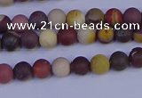 CRO1000 15.5 inches 4mm round matte mookaite gemstone beads