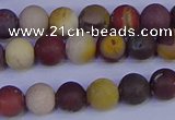 CRO1002 15.5 inches 8mm round matte mookaite gemstone beads