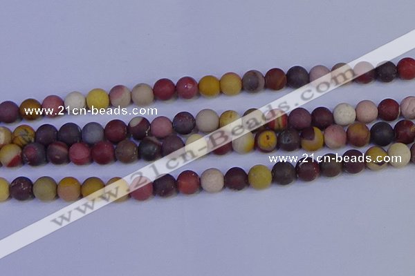 CRO1003 15.5 inches 10mm round matte mookaite gemstone beads