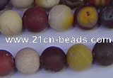 CRO1004 15.5 inches 12mm round matte mookaite gemstone beads