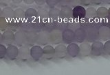 CRO1010 15.5 inches 4mm round matte amethyst gemstone beads