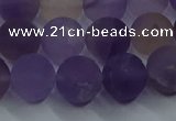 CRO1013 15.5 inches 10mm round matte amethyst gemstone beads