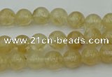 CRO1020 15.5 inches 4mm round yellow watermelon quartz beads