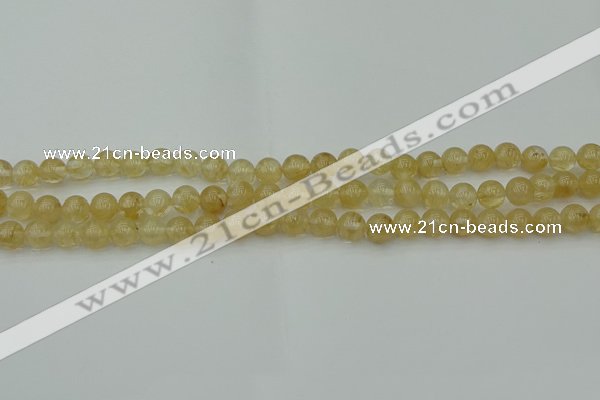 CRO1020 15.5 inches 4mm round yellow watermelon quartz beads