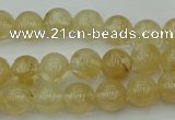 CRO1021 15.5 inches 6mm round yellow watermelon quartz beads