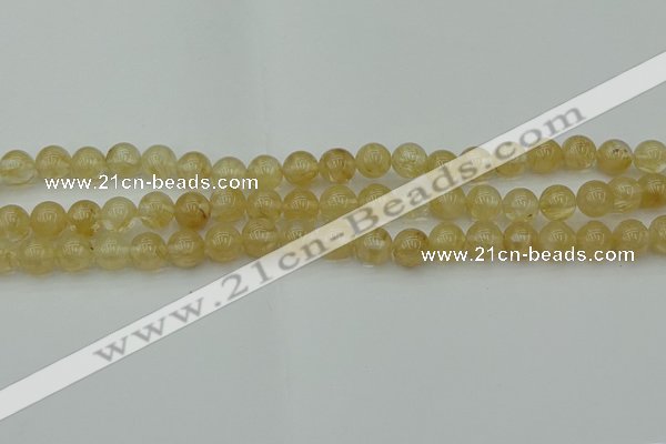 CRO1022 15.5 inches 8mm round yellow watermelon quartz beads