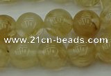 CRO1023 15.5 inches 10mm round yellow watermelon quartz beads