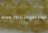 CRO1025 15.5 inches 14mm round yellow watermelon quartz beads