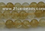 CRO1030 15.5 inches 4mm faceted round yellow watermelon quartz beads