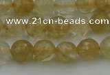 CRO1031 15.5 inches 6mm faceted round yellow watermelon quartz beads