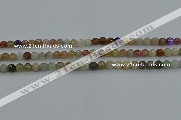 CRO1041 15.5 inches 6mm faceted round mixed gemstone beads