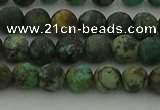CRO1051 15.5 inches 6mm round matte African turquoise beads