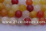 CRO1161 15.5 inches 6mm round golden silk jade beads wholesale