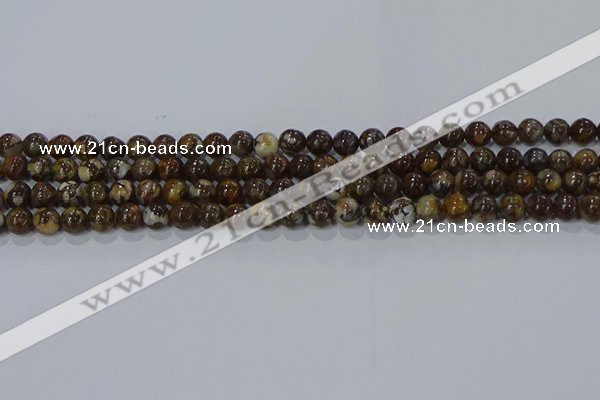 CRO1170 15.5 inches 4mm round fire lace opal gemstone beads