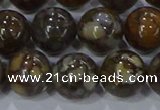 CRO1175 15.5 inches 14mm round fire lace opal gemstone beads