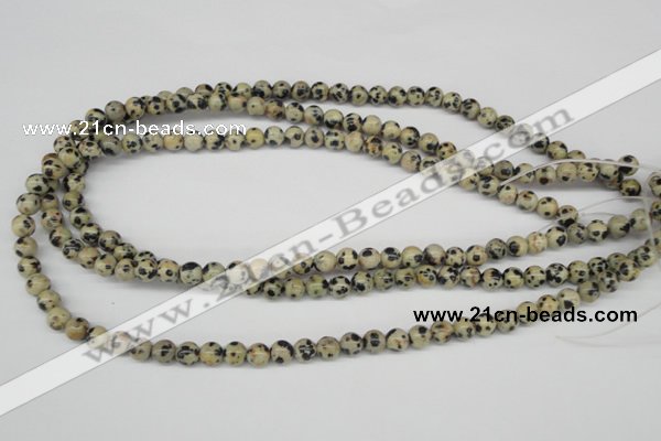 CRO12 15.5 inches 6mm round dalmatian jasper beads wholesale