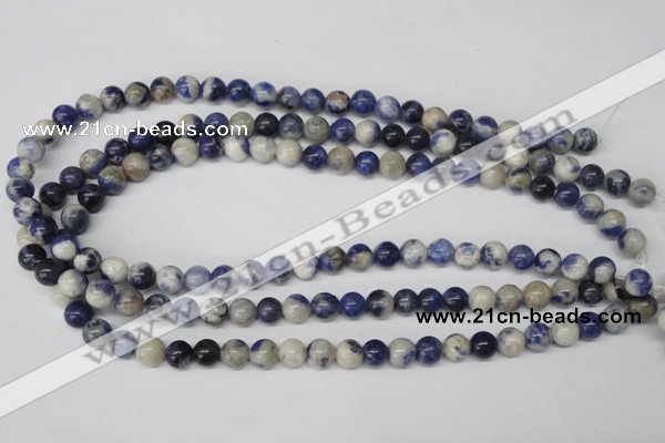 CRO120 15.5 inches 8mm round sodalite gemstone beads wholesale