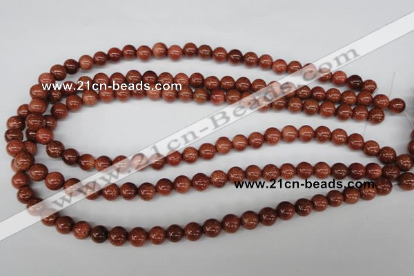 CRO128 15.5 inches 8mm round goldstone beads wholesale