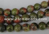 CRO131 15.5 inches 8mm round unakite gemstone beads wholesale