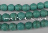 CRO133 15.5 inches 8mm round synthetic turquoise beads wholesale