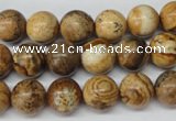 CRO181 15.5 inches 10mm round picture jasper beads wholesale