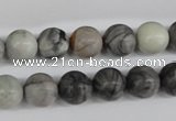 CRO184 15.5 inches 10mm round grey picasso jasper beads wholesale