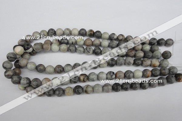 CRO184 15.5 inches 10mm round grey picasso jasper beads wholesale