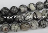 CRO188 15.5 inches 10mm round black water jasper beads wholesale