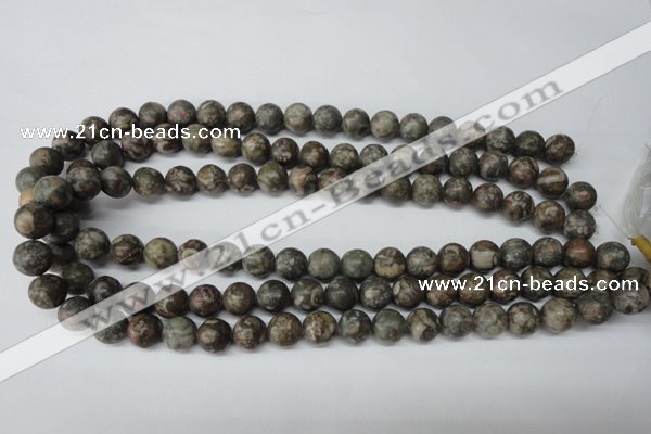 CRO195 15.5 inches 10mm round Chinese leopard skin jasper wholesale